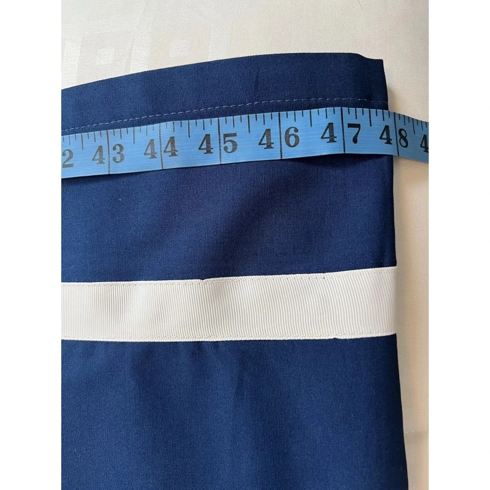 Two Pottery Barn Teen Navy & White Curtain Blackout Panels  Greek Key 52 X 96